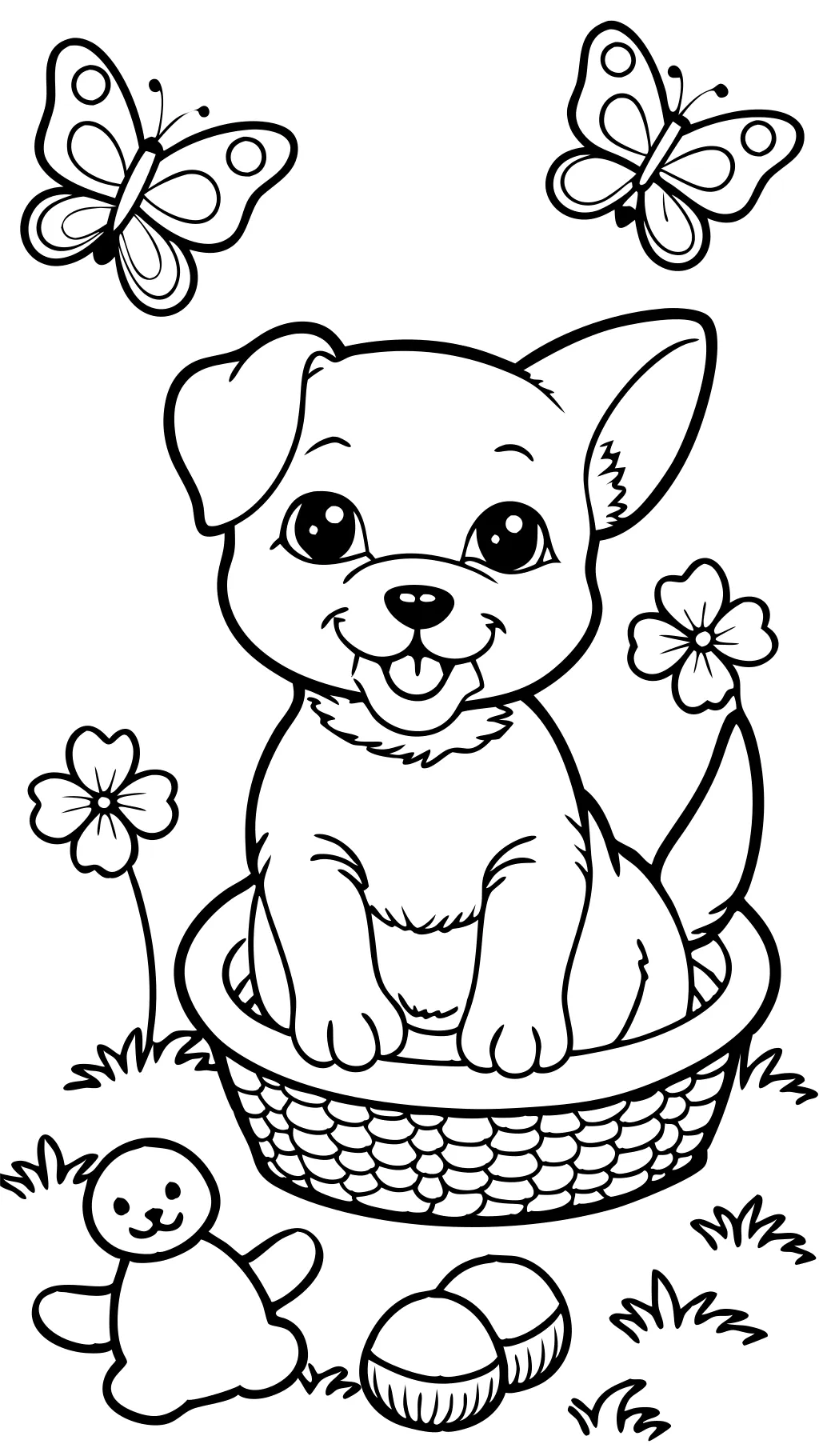 coloriage chiots imprimables